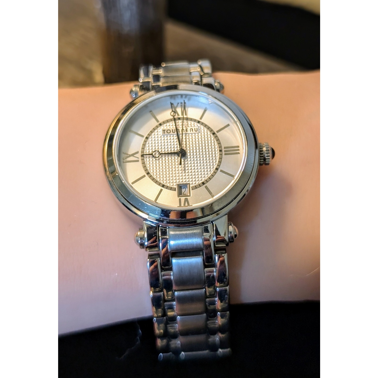 Tourneau Honda Stainless Steel Back Silver Watch Nwt